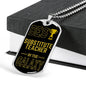 Best Substitute Teacher In The Galaxy Necklace Stainless Steel or 18k Gold Dog Tag w 24"-Express Your Love Gifts