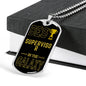 Best Supervisor In The Galaxy Necklace Stainless Steel or 18k Gold Dog Tag w 24"-Express Your Love Gifts
