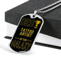 Best Tattoo Artist In The Galaxy Necklace Stainless Steel or 18k Gold Dog Tag w 24"-Express Your Love Gifts