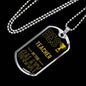 Best Teacher In The Galaxy Necklace Stainless Steel or 18k Gold Dog Tag w 24"-Express Your Love Gifts