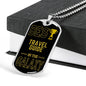 Best Travel Guide In The Galaxy Necklace Stainless Steel or 18k Gold Dog Tag w 24"-Express Your Love Gifts