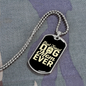 Best Tripod Mom Necklace Stainless Steel or 18k Gold Dog Tag 24" Chain-Express Your Love Gifts