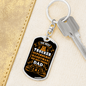 Best Trucker Swivel Keychain Dog Tag Stainless Steel or 18k Gold-Express Your Love Gifts