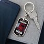 Best Truckin Dad Ever Dog Tag Pendant Keychain Stainless Steel or 18k Gold-Express Your Love Gifts