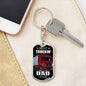 Best Truckin Dad Ever Dog Tag Pendant Keychain Stainless Steel or 18k Gold-Express Your Love Gifts