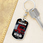 Best Truckin Dad Ever Dog Tag Pendant Keychain Stainless Steel or 18k Gold-Express Your Love Gifts