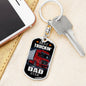 Best Truckin Dad Ever Dog Tag Pendant Keychain Stainless Steel or 18k Gold-Express Your Love Gifts