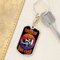 Best Truckin' Dad Swivel Keychain Dog Tag Stainless Steel or 18k Gold-Express Your Love Gifts