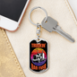Best Truckin' Dad Swivel Keychain Dog Tag Stainless Steel or 18k Gold-Express Your Love Gifts