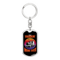 Best Truckin' Mom Ever Swivel Keychain Dog Tag Stainless Steel or 18k Gold-Express Your Love Gifts