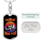 Best Truckin' Mom Ever Swivel Keychain Dog Tag Stainless Steel or 18k Gold-Express Your Love Gifts