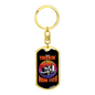 Best Truckin' Mom Ever Swivel Keychain Dog Tag Stainless Steel or 18k Gold-Express Your Love Gifts