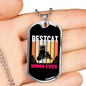 Bestcat Mom Ever Necklace Stainless Steel or 18k Gold Dog Tag 24" Chain-Express Your Love Gifts