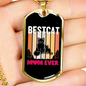 Bestcat Mom Ever Necklace Stainless Steel or 18k Gold Dog Tag 24" Chain-Express Your Love Gifts