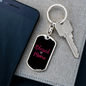 Bestest Mama Purple Mom Keychain Stainless Steel or 18k Gold Dog Tag Keyring-Express Your Love Gifts