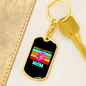 Bestest Mom Flower Keychain Stainless Steel or 18k Gold Dog Tag Keyring-Express Your Love Gifts