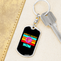 Bestest Mom Flower Keychain Stainless Steel or 18k Gold Dog Tag Keyring-Express Your Love Gifts