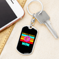 Bestest Mom Flower Keychain Stainless Steel or 18k Gold Dog Tag Keyring-Express Your Love Gifts