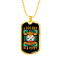 Bestfriend Puppy Green Necklace Stainless Steel or 18k Gold Dog Tag 24" Chain-Express Your Love Gifts