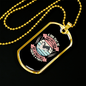 Bestfriend Puppy Pink Necklace Stainless Steel or 18k Gold Dog Tag 24" Chain-Express Your Love Gifts
