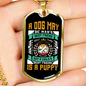 Bestfriend Puppy Yellow Necklace Stainless Steel or 18k Gold Dog Tag 24" Chain-Express Your Love Gifts
