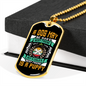 Bestfriend Puppy Yellow Necklace Stainless Steel or 18k Gold Dog Tag 24" Chain-Express Your Love Gifts