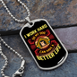 Better Life Necklace Stainless Steel or 18k Gold Dog Tag 24" Chain-Express Your Love Gifts