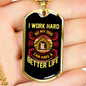 Better Life Necklace Stainless Steel or 18k Gold Dog Tag 24" Chain-Express Your Love Gifts