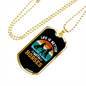 Better With Horses Horse Necklace Stainless Steel or 18k Gold Dog Tag 24" Chain-Express Your Love Gifts