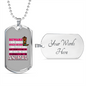 BewAre I Ride Horses Horse Necklace Stainless Steel or 18k Gold Dog Tag 24" Chain-Express Your Love Gifts