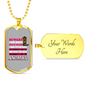 BewAre I Ride Horses Horse Necklace Stainless Steel or 18k Gold Dog Tag 24" Chain-Express Your Love Gifts