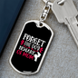 BewAre of Mom Keychain Stainless Steel or 18k Gold Dog Tag Keyring-Express Your Love Gifts