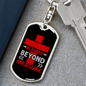 Beyond Measure Keychain Stainless Steel or 18k Gold Dog Tag Keyring-Express Your Love Gifts