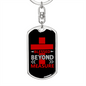 Beyond Measure Keychain Stainless Steel or 18k Gold Dog Tag Keyring-Express Your Love Gifts