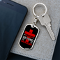 Beyond Measure Keychain Stainless Steel or 18k Gold Dog Tag Keyring-Express Your Love Gifts