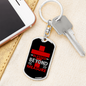 Beyond Measure Keychain Stainless Steel or 18k Gold Dog Tag Keyring-Express Your Love Gifts