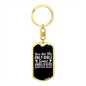 Bible Ever Read Keychain Stainless Steel or 18k Gold Dog Tag Keyring-Express Your Love Gifts