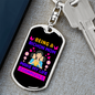 Bichon Mom Keychain Stainless Steel or 18k Gold Dog Tag Keyring-Express Your Love Gifts