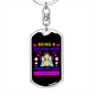 Bichon Mom Keychain Stainless Steel or 18k Gold Dog Tag Keyring-Express Your Love Gifts