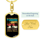 Bicycle Thieves Cycling Keychain Stainless Steel or 18k Gold Dog Tag Keyring-Express Your Love Gifts