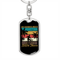 Bicycle Thieves Cycling Keychain Stainless Steel or 18k Gold Dog Tag Keyring-Express Your Love Gifts