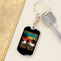 Bicycle Thieves Cycling Keychain Stainless Steel or 18k Gold Dog Tag Keyring-Express Your Love Gifts
