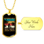 Bicycle Thieves Cycling Necklace Stainless Steel or 18k Gold Dog Tag 24"-Express Your Love Gifts