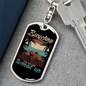 Bicycling Is Life Cycling Keychain Stainless Steel or 18k Gold Dog Tag Keyring-Express Your Love Gifts