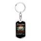 Bicycling Is Life Cycling Keychain Stainless Steel or 18k Gold Dog Tag Keyring-Express Your Love Gifts