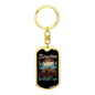 Bicycling Is Life Cycling Keychain Stainless Steel or 18k Gold Dog Tag Keyring-Express Your Love Gifts