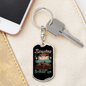 Bicycling Is Life Cycling Keychain Stainless Steel or 18k Gold Dog Tag Keyring-Express Your Love Gifts