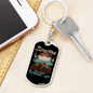 Bicycling Is Life Cycling Keychain Stainless Steel or 18k Gold Dog Tag Keyring-Express Your Love Gifts
