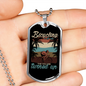 Bicycling Is Life Cycling Necklace Stainless Steel or 18k Gold Dog Tag 24"-Express Your Love Gifts