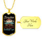 Bicycling Is Life Cycling Necklace Stainless Steel or 18k Gold Dog Tag 24"-Express Your Love Gifts